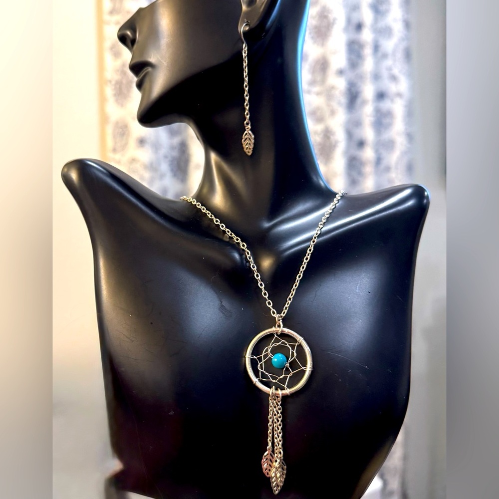 Turquoise Dream Catcher Jewelry Set